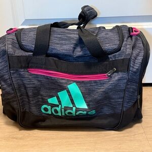 Adidas Gray and Pink Duffle bag no crossbody strap